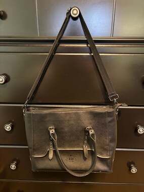 EaseGave Laptop Tote Bag 15.6 Inch with Crossbody Strap